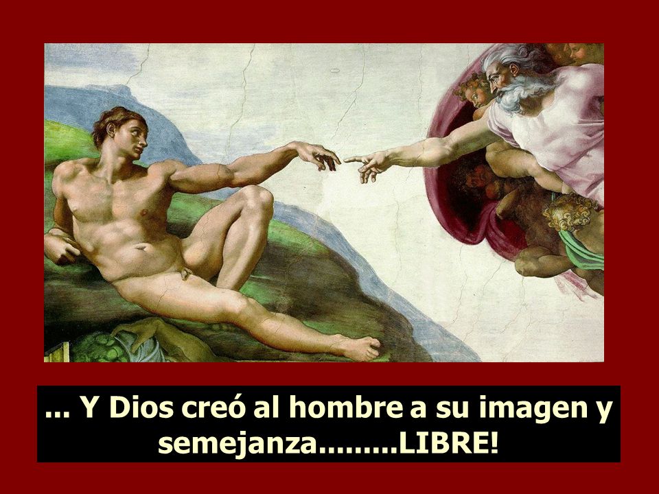 ... Y Dios creó al hombre a su imagen y semejanza LIBRE!