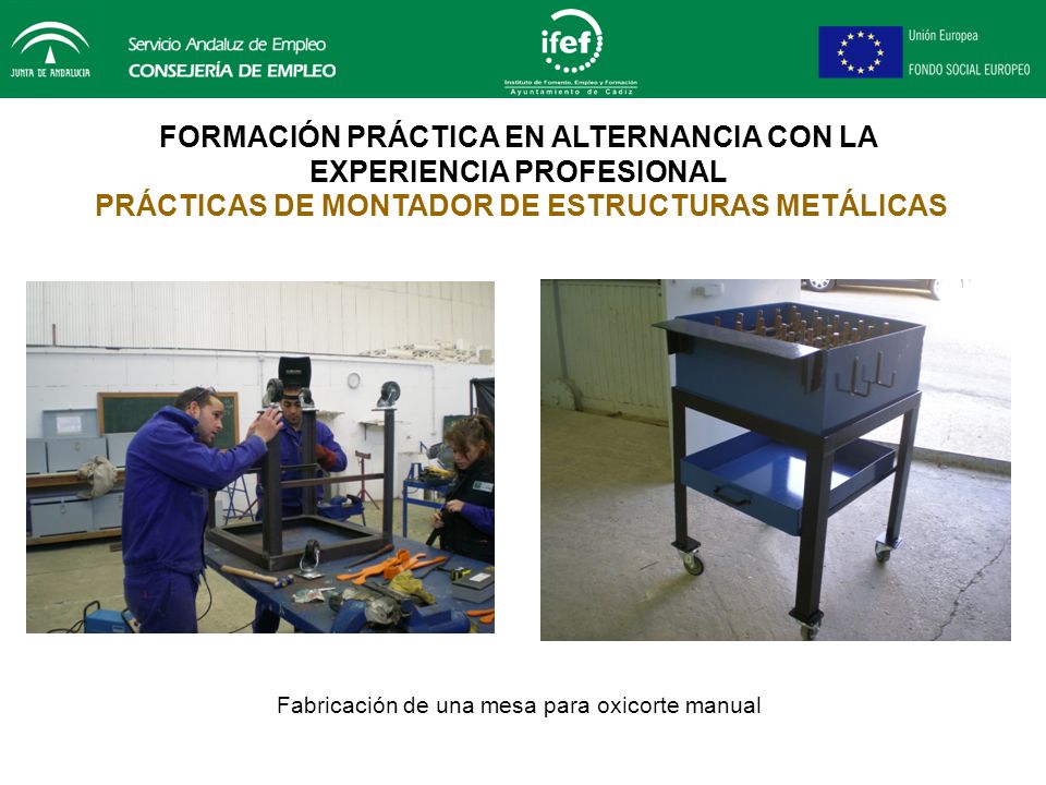 Fabricación de una mesa para oxicorte manual