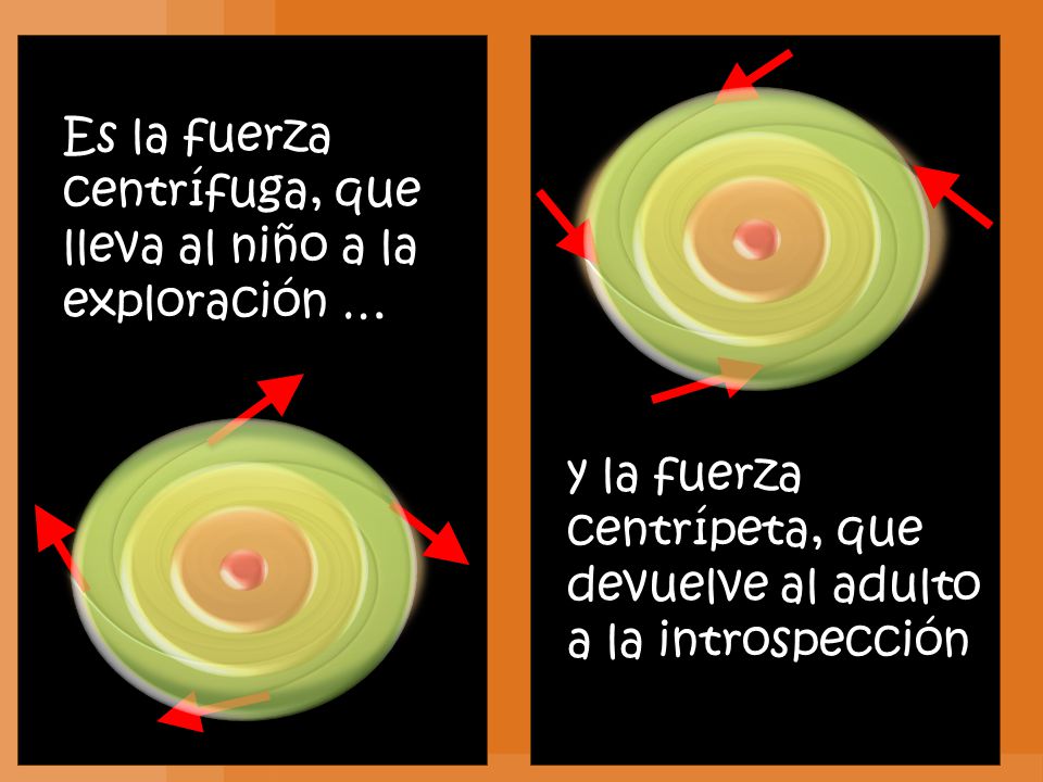 Es la fuerza centrífuga, que lleva al niño a la exploración …