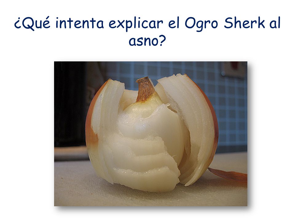¿Qué intenta explicar el Ogro Sherk al asno