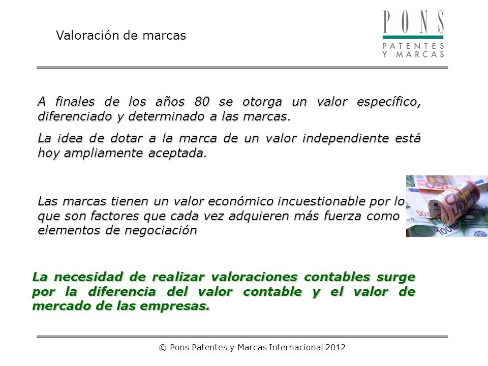 © Pons Patentes y Marcas Internacional 2012