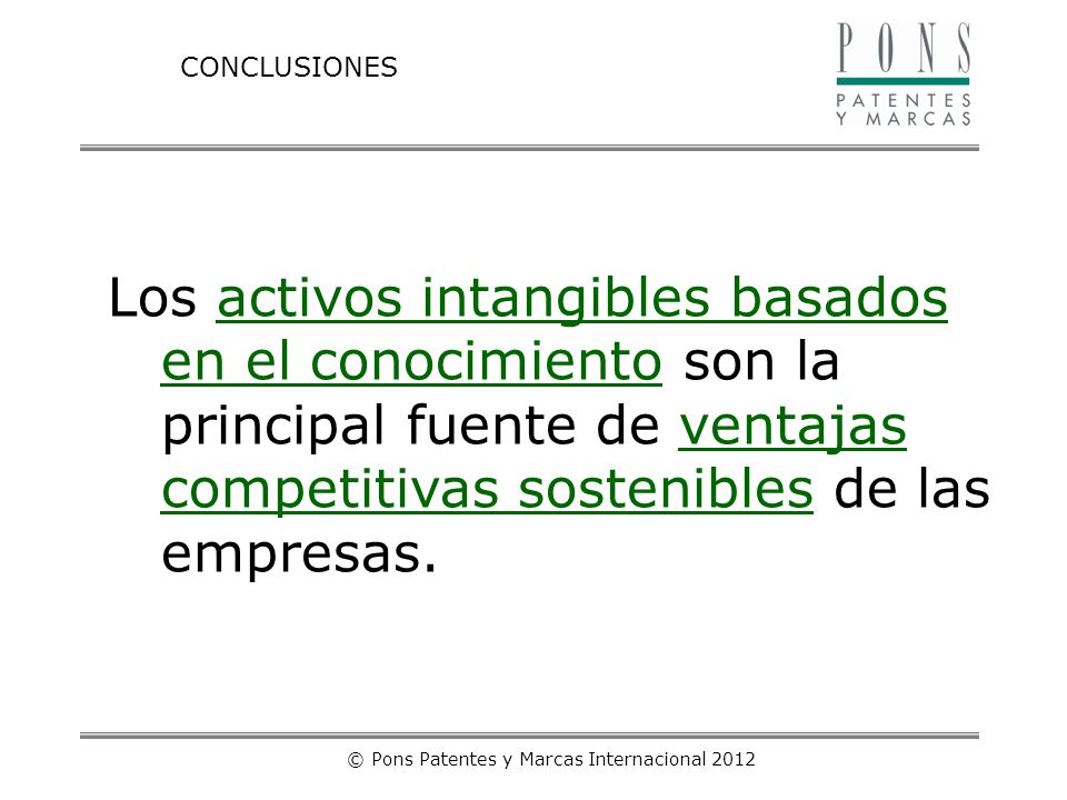 © Pons Patentes y Marcas Internacional 2012