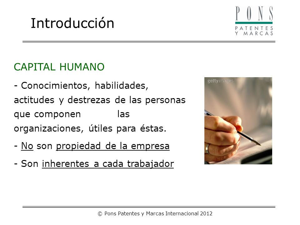© Pons Patentes y Marcas Internacional 2012