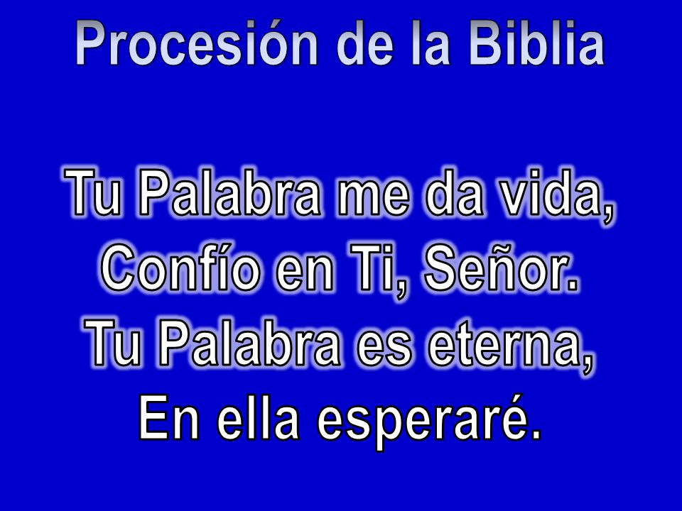 Procesión de la Biblia Tu Palabra me da vida, Confío en Ti, Señor.