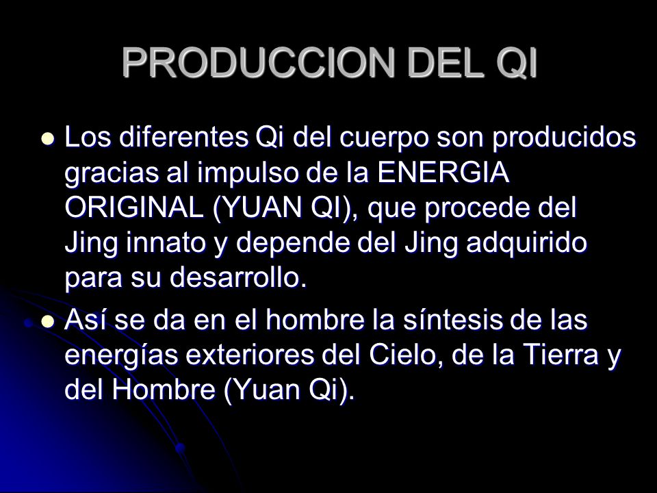 PRODUCCION DEL QI