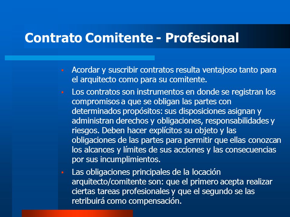 Contrato Comitente - Profesional