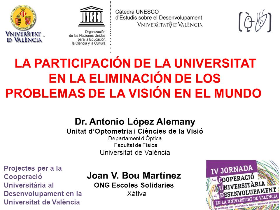 LA PARTICIPACIÓN DE LA UNIVERSITAT EN LA ELIMINACIÓN DE LOS