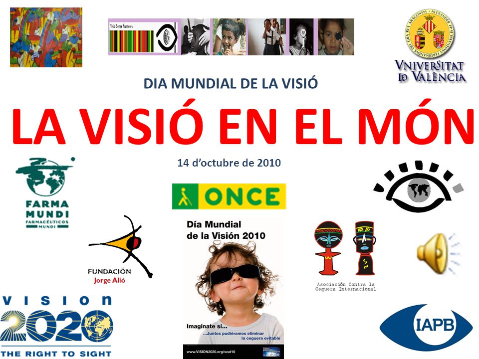 DIA MUNDIAL DE LA VISIÓ LA VISIÓ EN EL MÓN 14 d’octubre de 2010