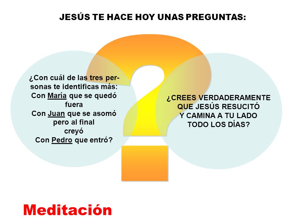 Meditación JESÚS TE HACE HOY UNAS PREGUNTAS:
