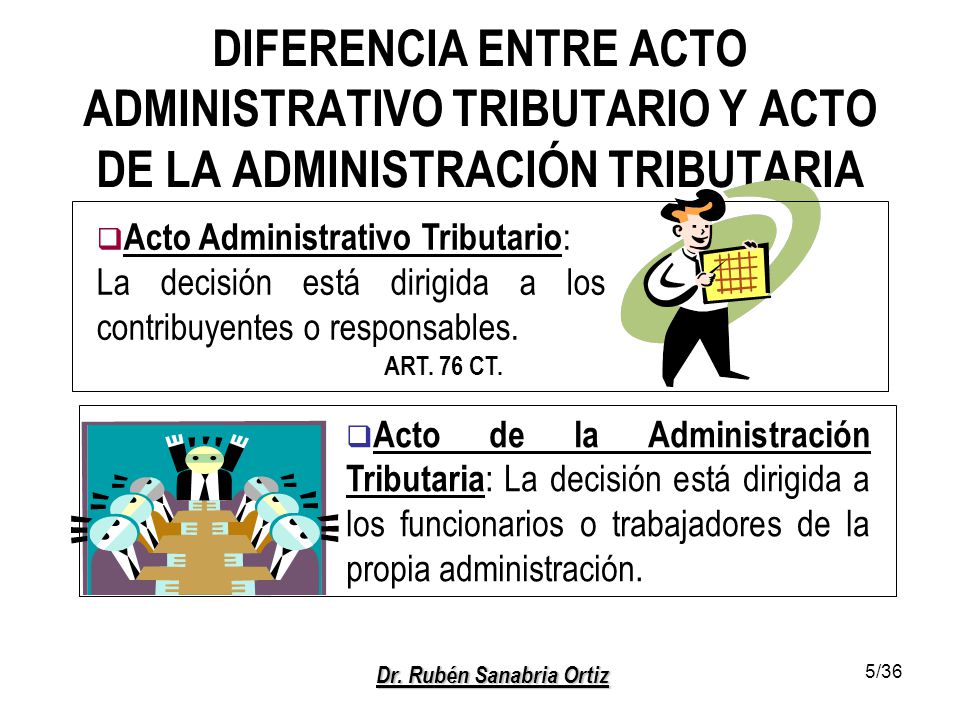 DIFERENCIA ENTRE ACTO ADMINISTRATIVO TRIBUTARIO Y ACTO DE LA ADMINISTRACIÓN TRIBUTARIA