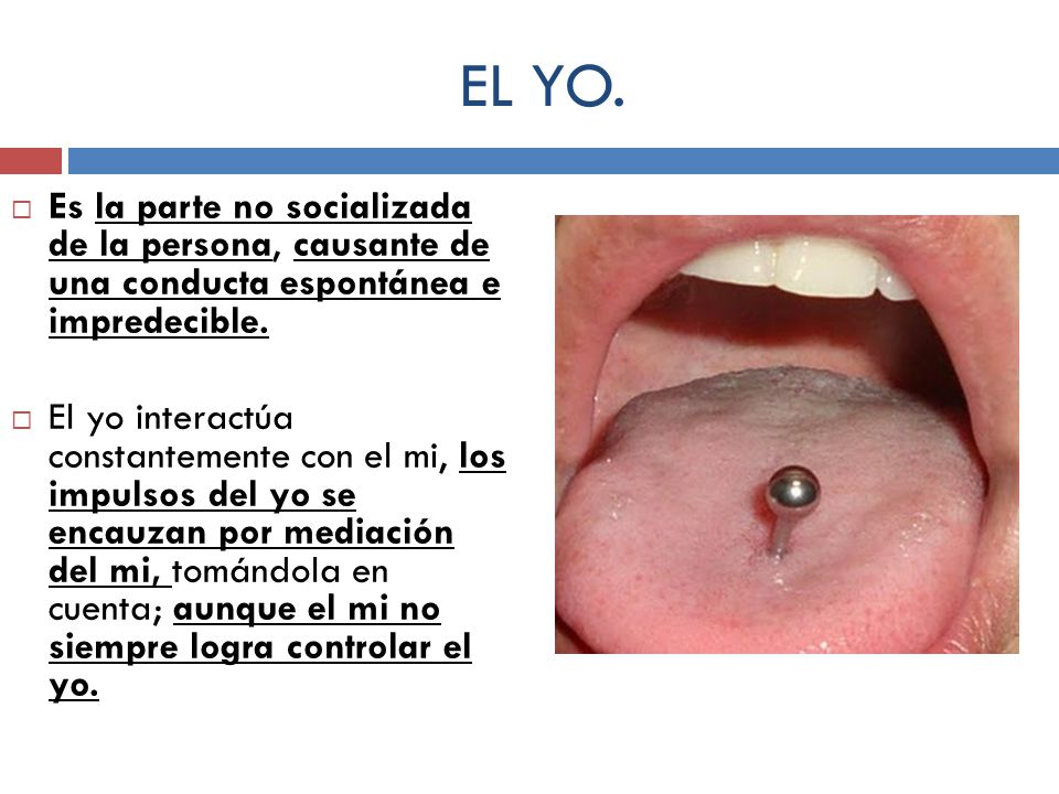 EL YO. Es la parte no socializada de la persona, causante de una conducta espontánea e impredecible.
