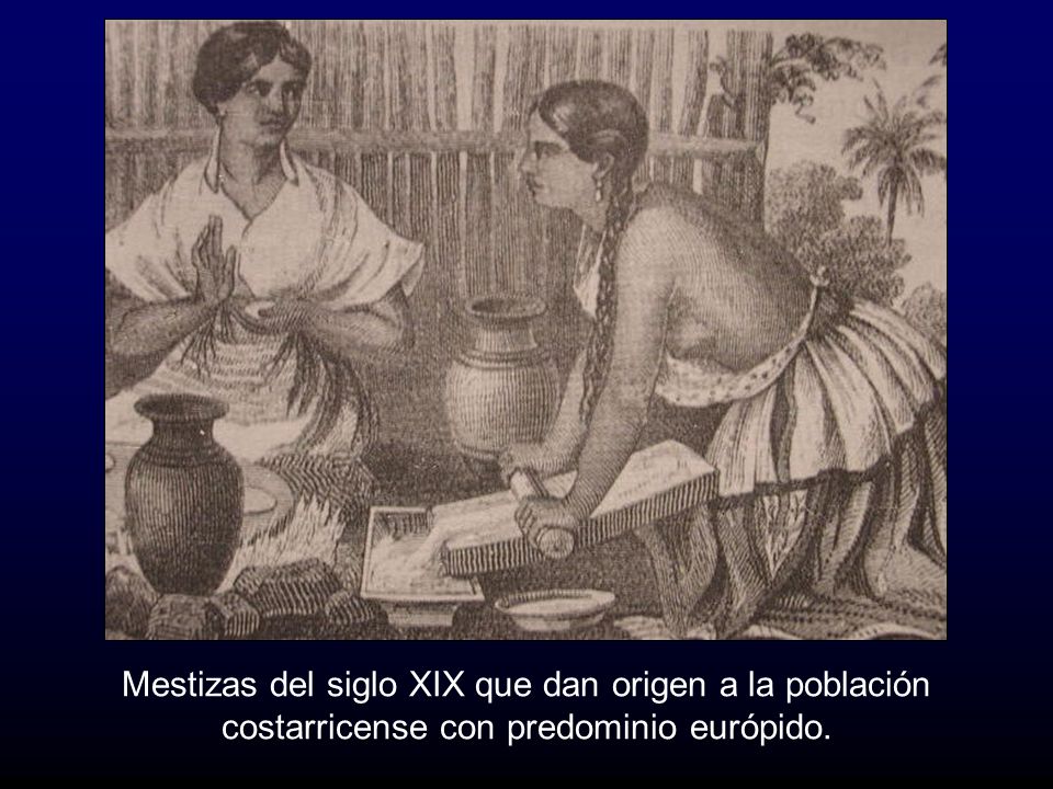 Mestizas del siglo XIX que dan origen a la población
