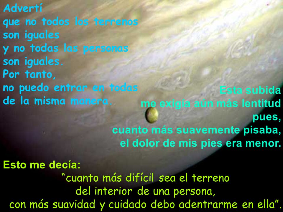 que no todos los terrenos son iguales y no todas las personas
