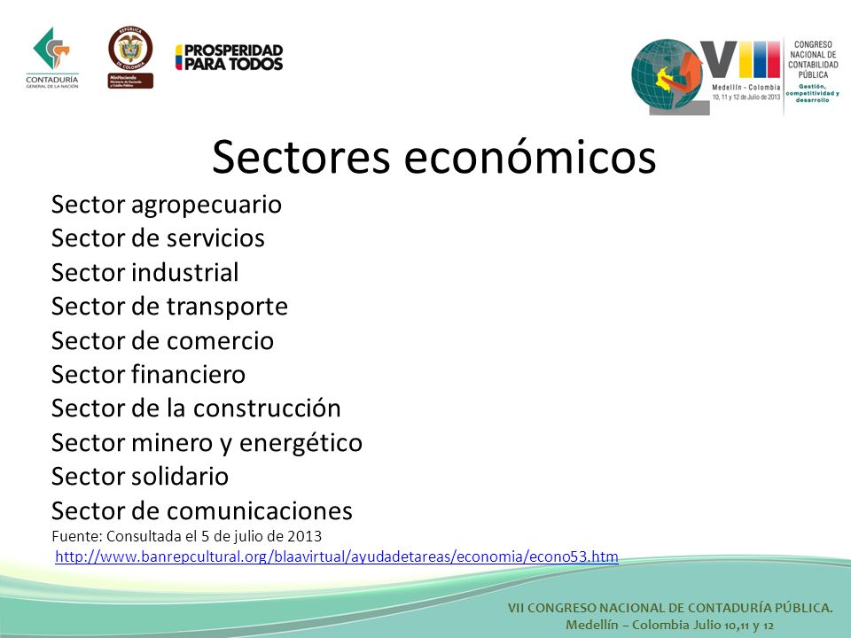 Sectores económicos Sector agropecuario Sector de servicios