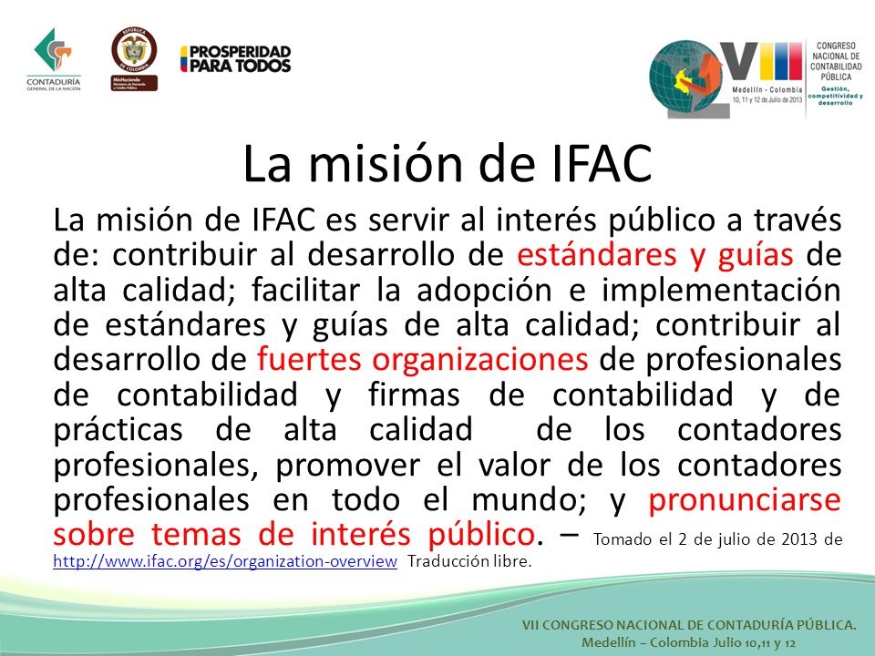 La misión de IFAC