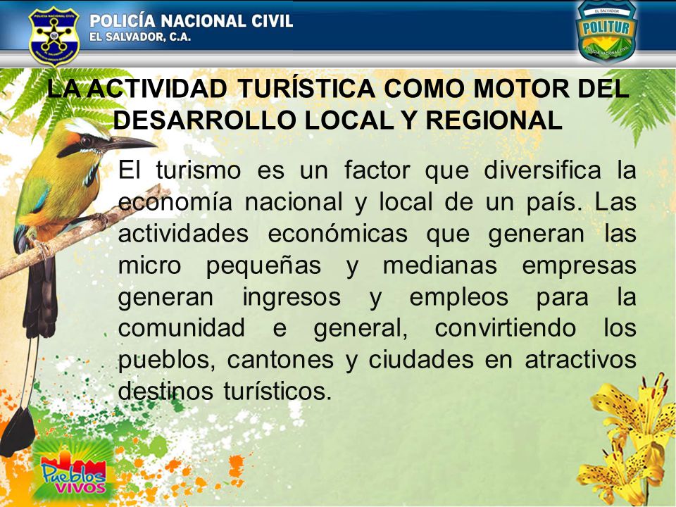 LA ACTIVIDAD TURÍSTICA COMO MOTOR DEL DESARROLLO LOCAL Y REGIONAL
