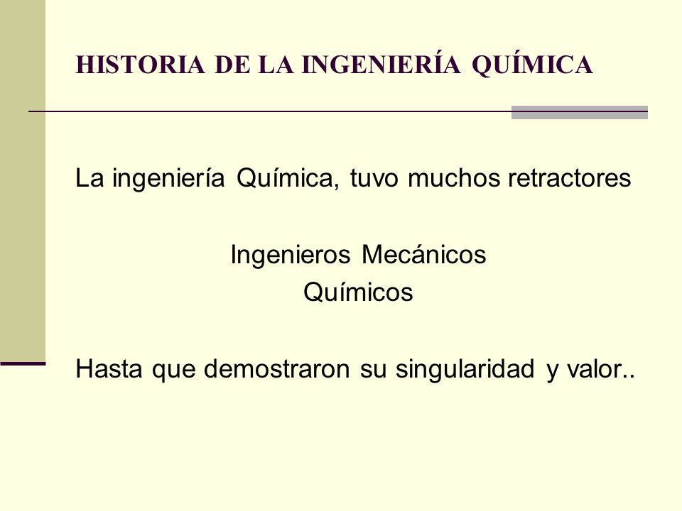 HISTORIA DE LA INGENIERÍA QUÍMICA
