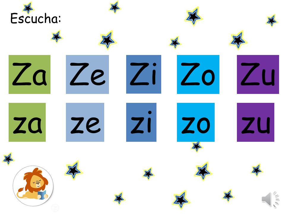 Escucha: Za Ze Zi Zo Zu za ze zi zo zu