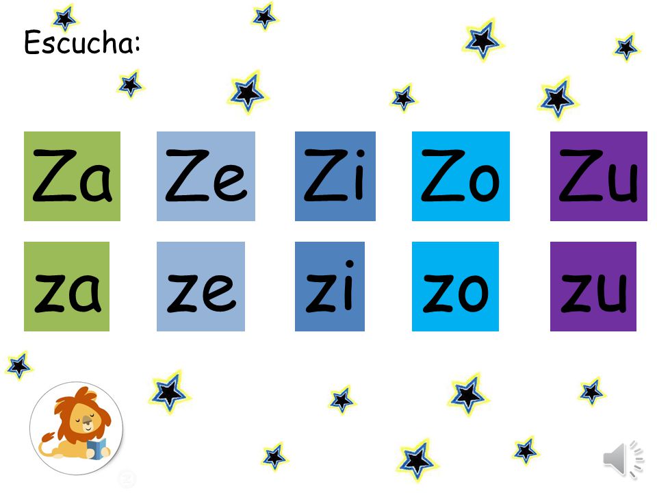 Escucha: Za Ze Zi Zo Zu za ze zi zo zu