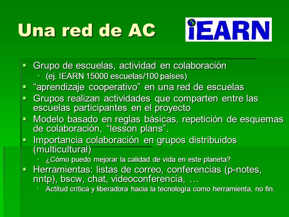 Una red de AC Grupo de escuelas, actividad en colaboración