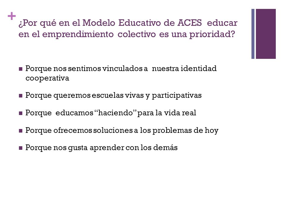 ¿Por qué en el Modelo Educativo de ACES educar en el emprendimiento colectivo es una prioridad