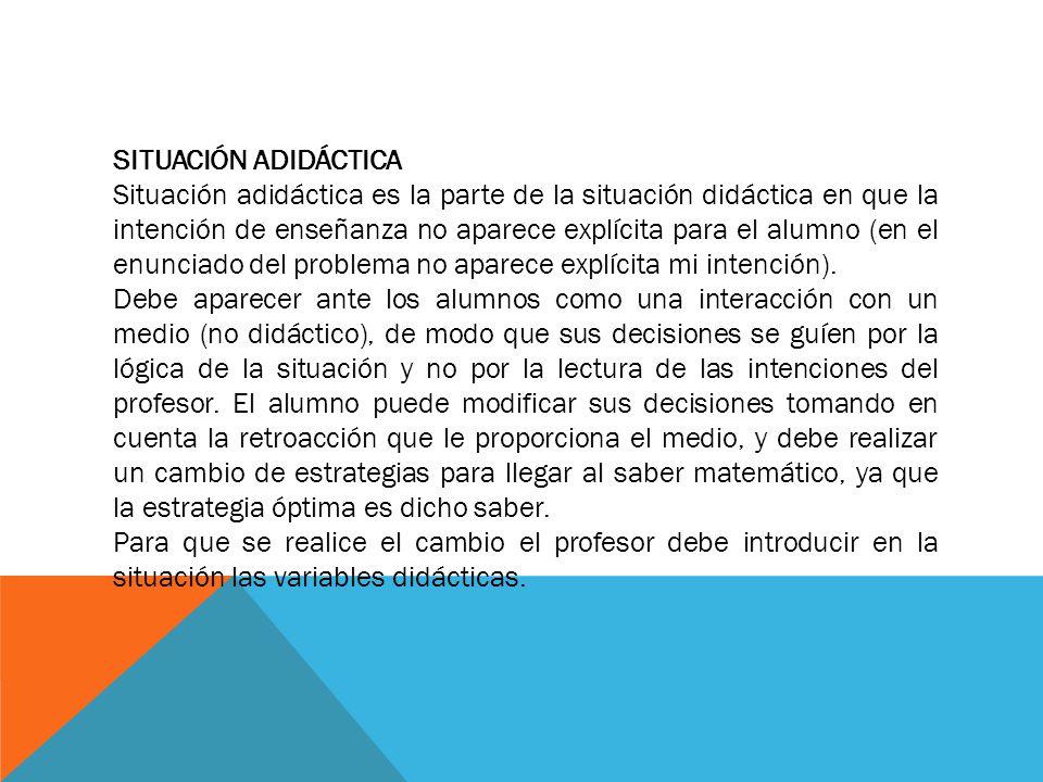 SITUACIÓN ADIDÁCTICA