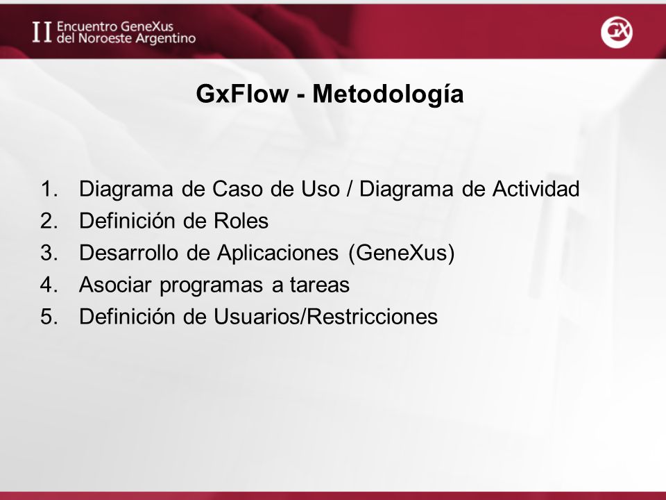 GxFlow - Metodología Diagrama de Caso de Uso / Diagrama de Actividad