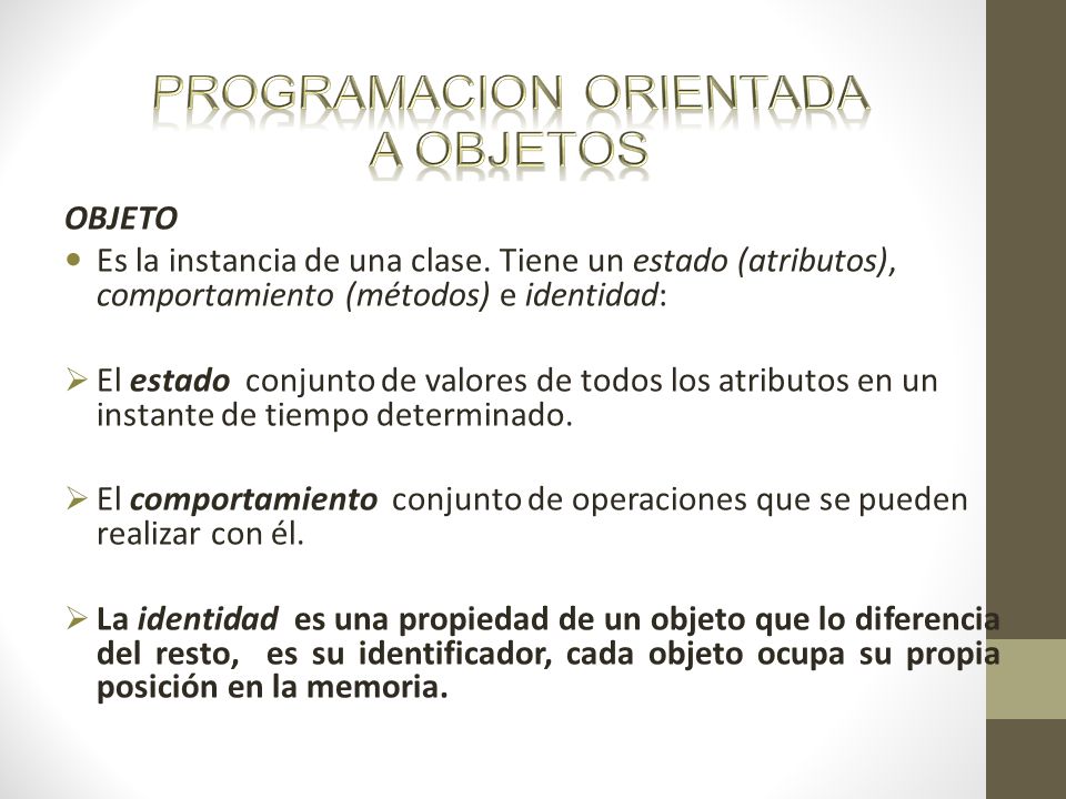 PROGRAMACION ORIENTADA A OBJETOS
