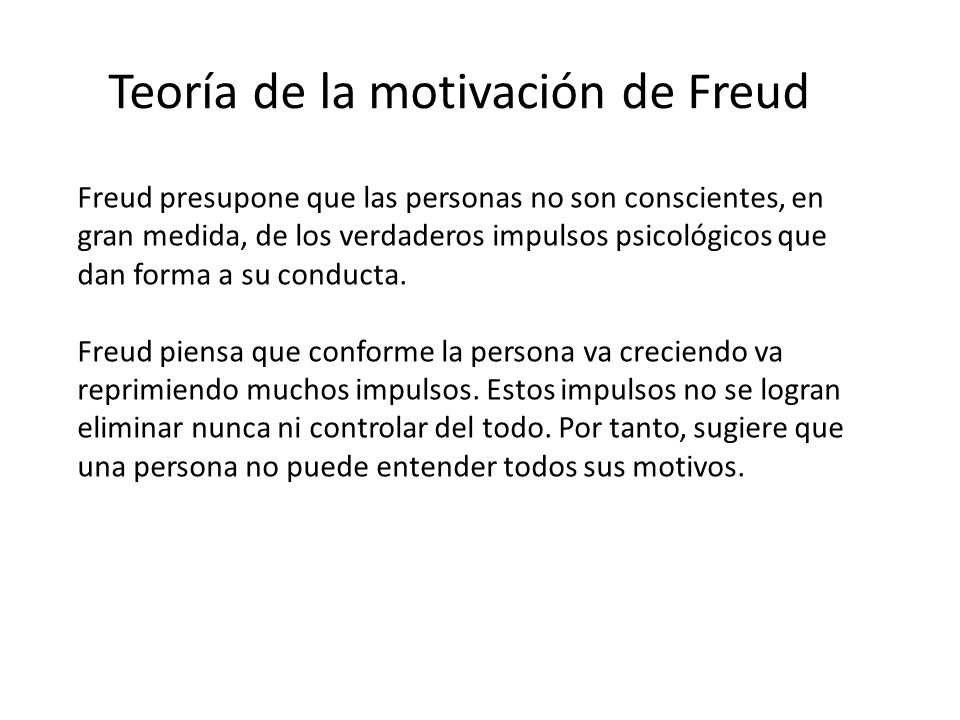 Teoría de la motivación de Freud