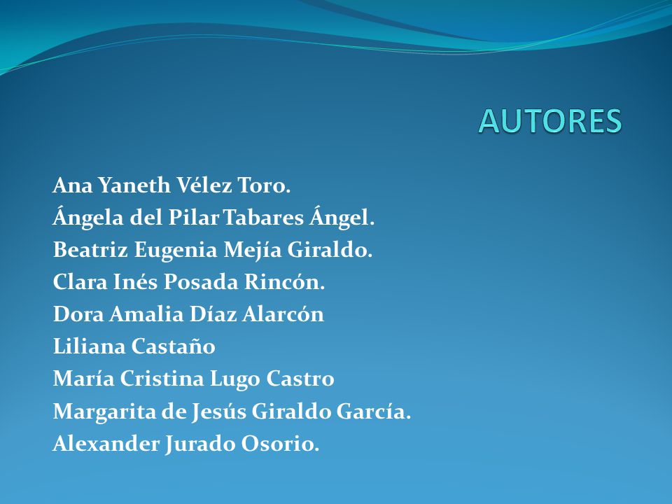 AUTORES Ana Yaneth Vélez Toro. Ángela del Pilar Tabares Ángel.