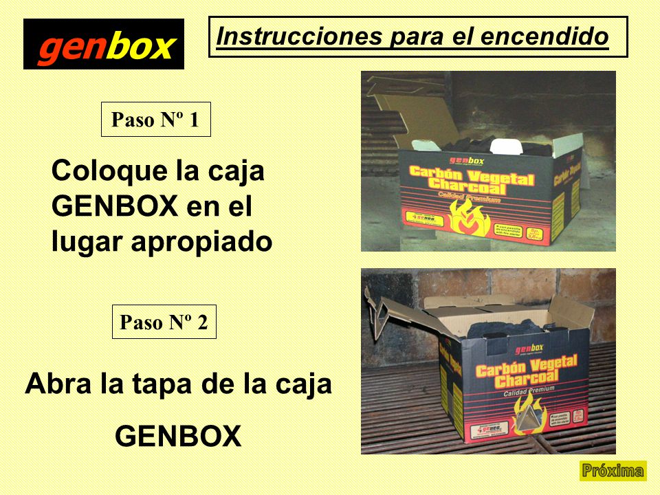 genbox Próxima Coloque la caja GENBOX en el lugar apropiado