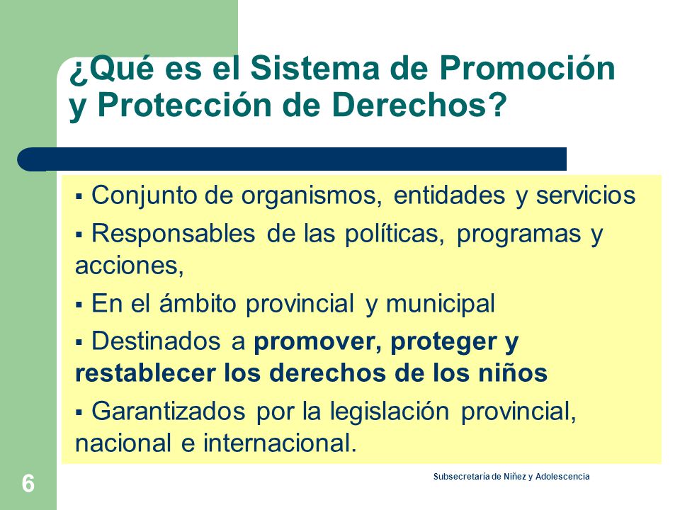 ¿Qué es el Sistema de Promoción y Protección de Derechos