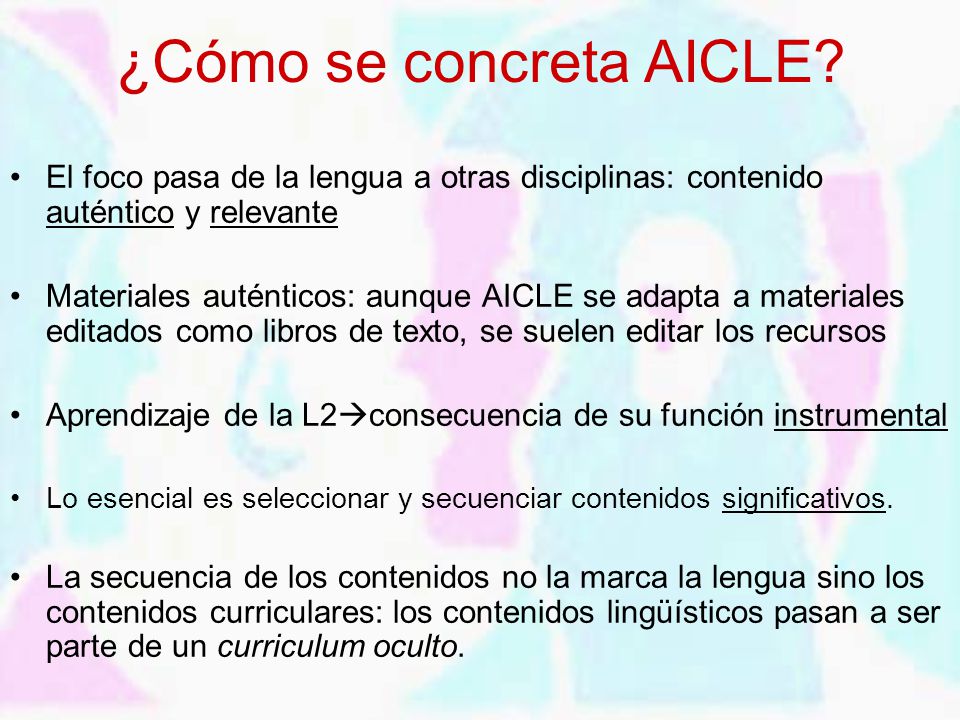 ¿Cómo se concreta AICLE