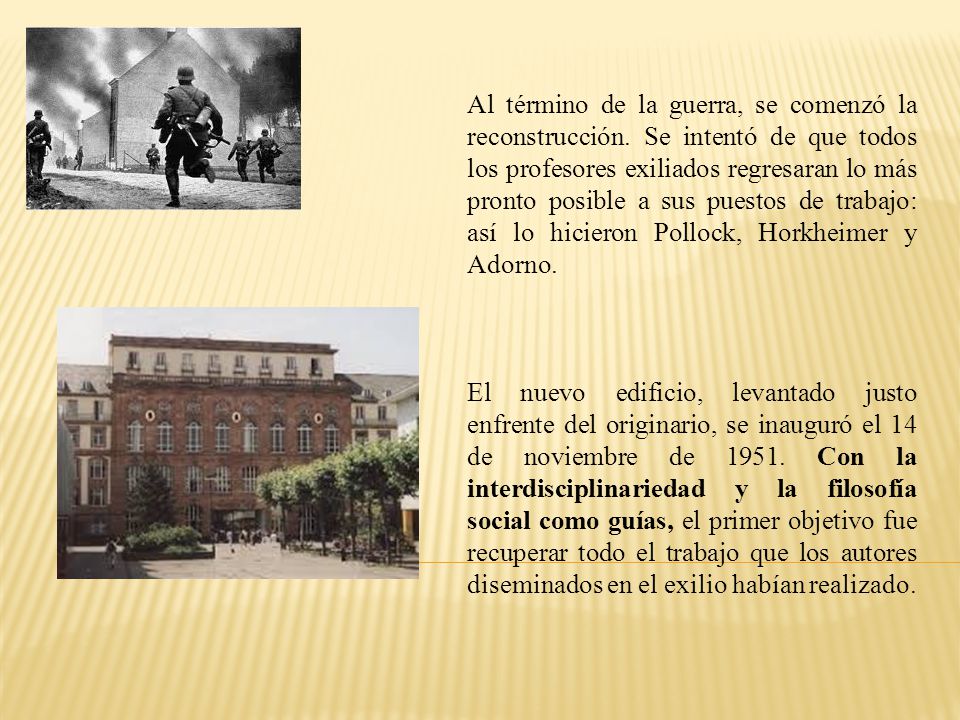 Al término de la guerra, se comenzó la reconstrucción