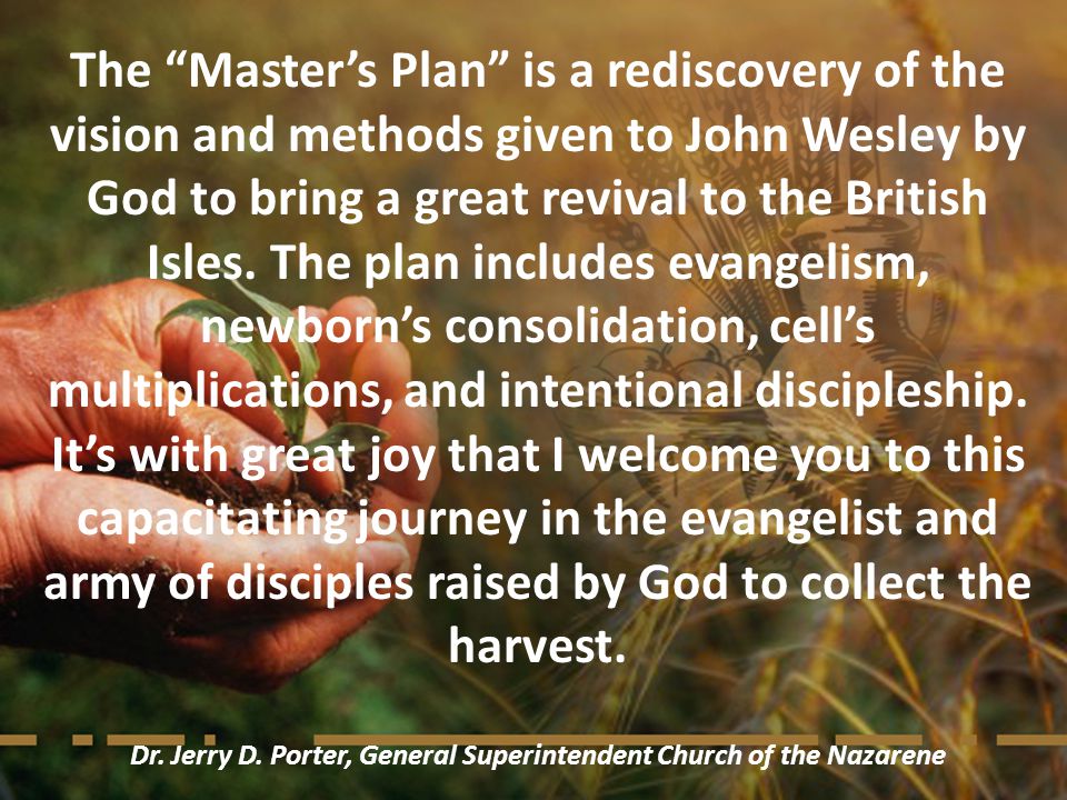 Dr. Jerry D. Porter, General Superintendent Church of the Nazarene