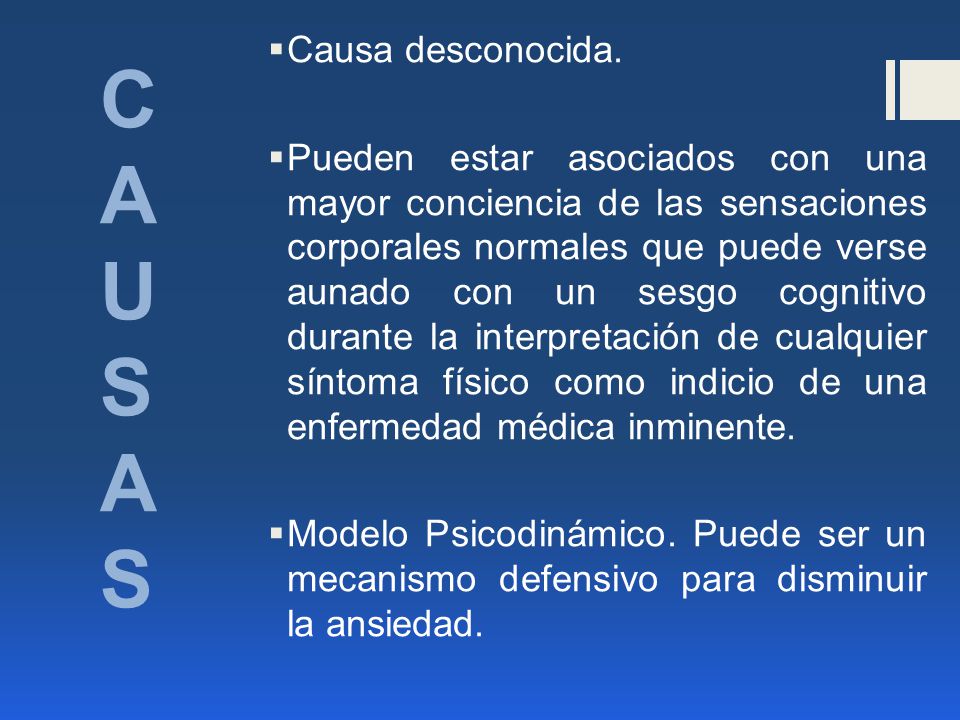 CAU S AS Causa desconocida.