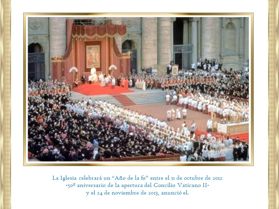 La Iglesia celebrará un Año de la fe entre el 11 de octubre de 2012