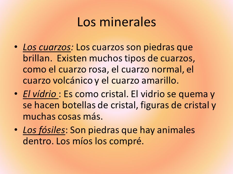 Los minerales