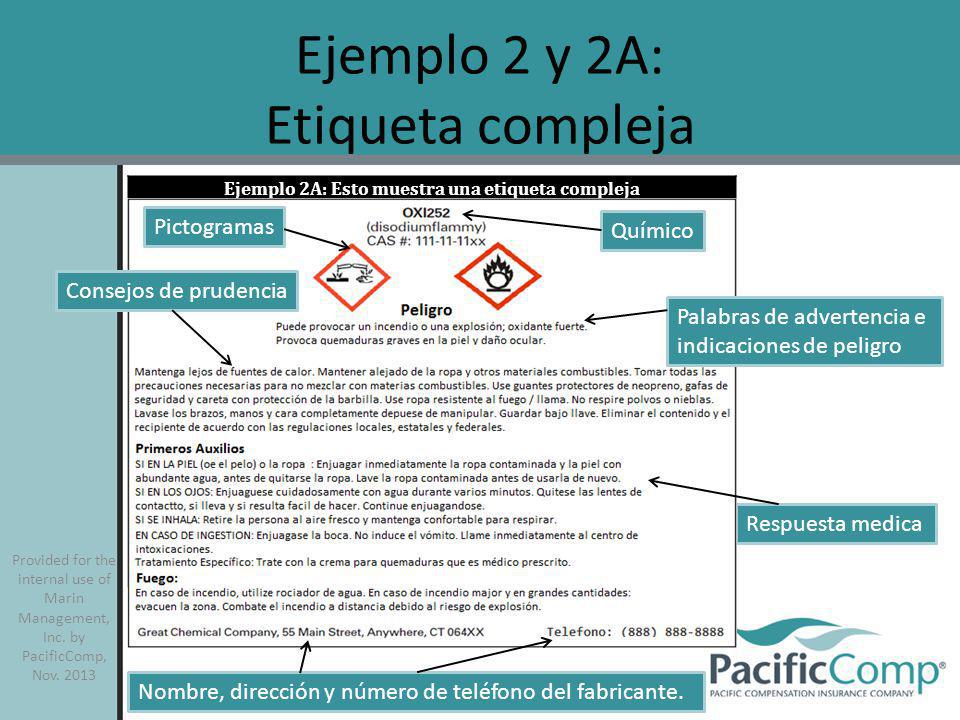 Ejemplo 2 y 2A: Etiqueta compleja