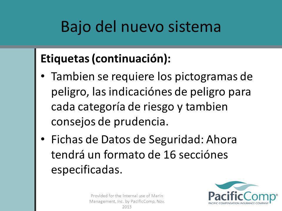 Bajo del nuevo sistema Etiquetas (continuación):