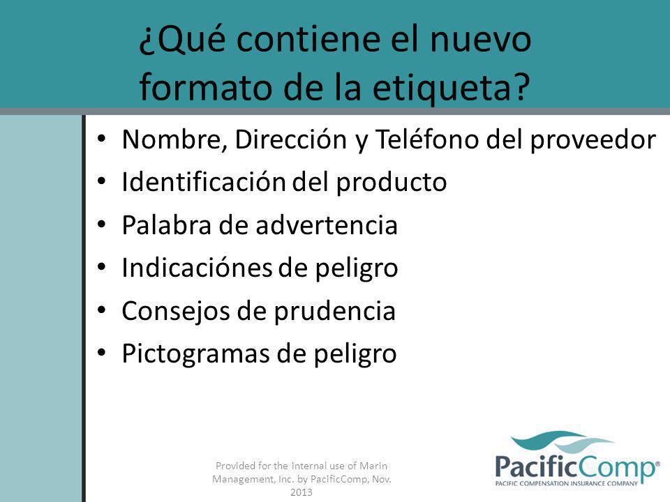 ¿Qué contiene el nuevo formato de la etiqueta