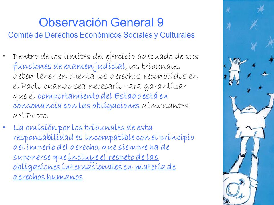 Observación General 9 Comité de Derechos Económicos Sociales y Culturales