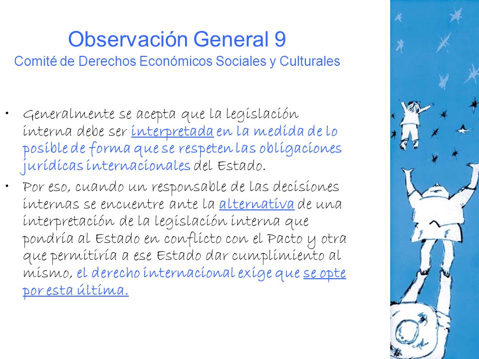 Observación General 9 Comité de Derechos Económicos Sociales y Culturales