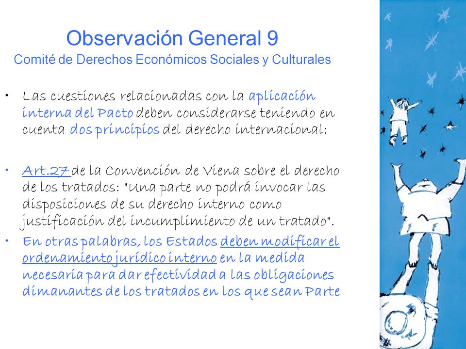 Observación General 9 Comité de Derechos Económicos Sociales y Culturales