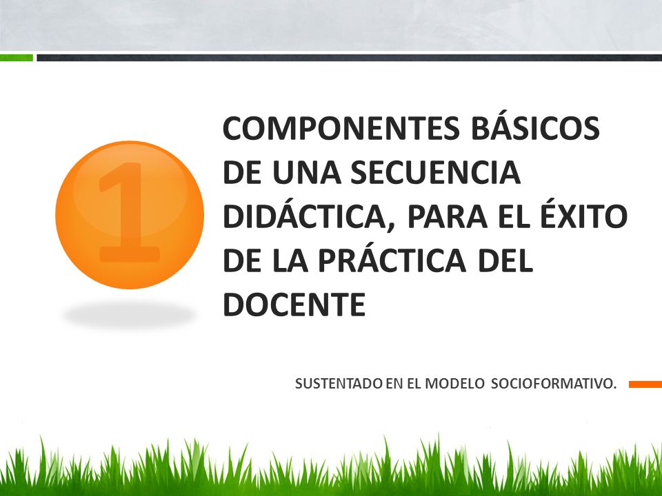 1 COMPONENTES BÁSICOS DE UNA SECUENCIA DIDÁCTICA, PARA EL ÉXITO DE LA PRÁCTICA DEL DOCENTE.