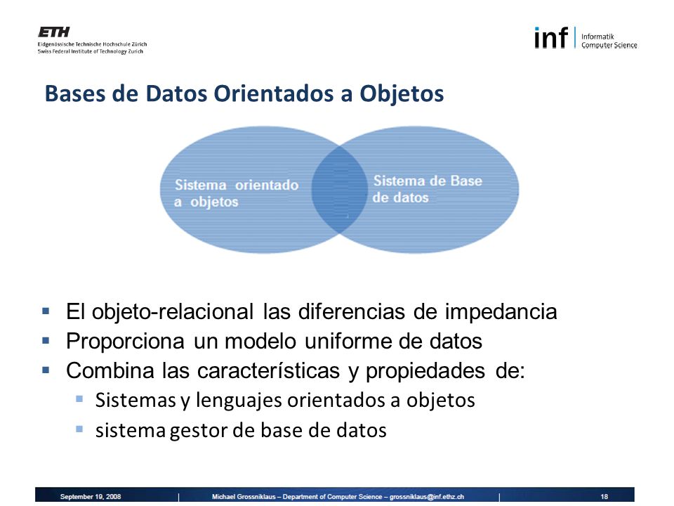 Base de Datos Orientada a Objetos - ppt descargar