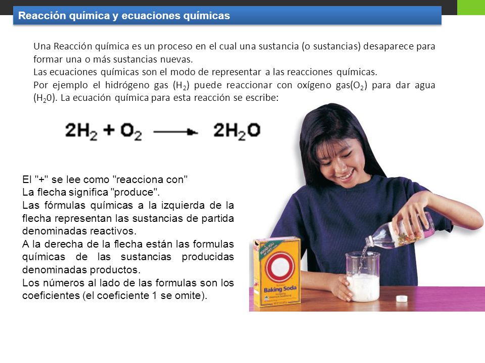 Reacción química y ecuaciones químicas