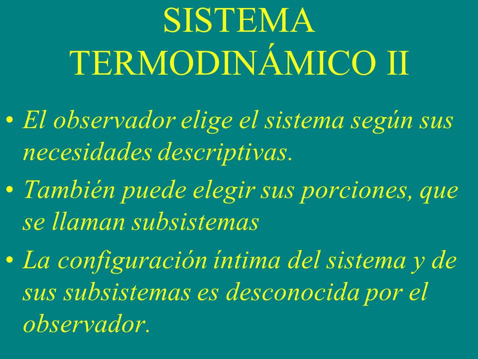 SISTEMA TERMODINÁMICO II
