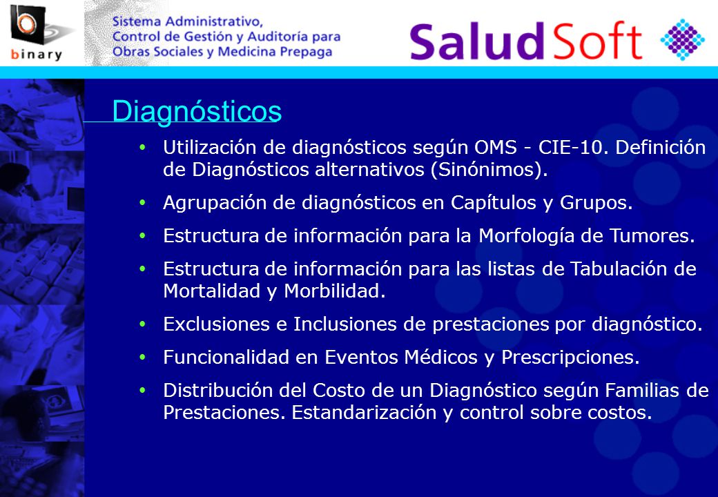 Diagnósticos Utilización de diagnósticos según OMS - CIE-10. Definición de Diagnósticos alternativos (Sinónimos).
