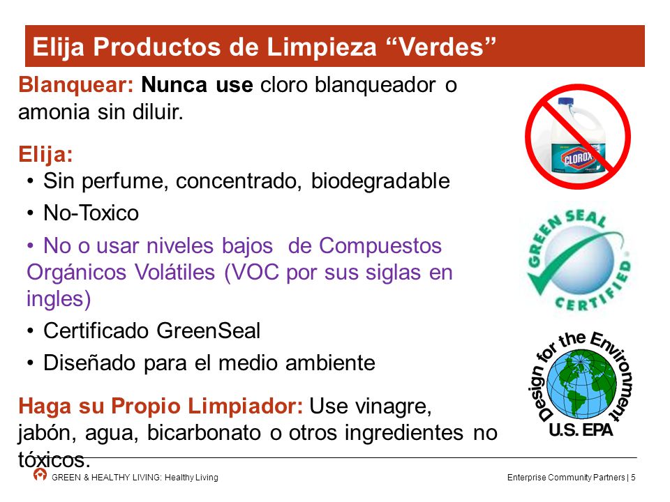Elija Productos de Limpieza Verdes